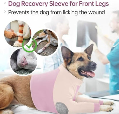 Lelepet Dog Recovery Suit for Front Legs, Dog Sleeve to Stop Licking 2XL