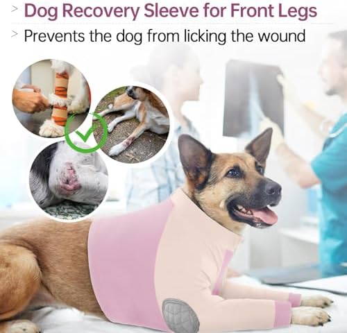 Lelepet Dog Recovery Suit for Front Legs, Dog Sleeve to Stop Licking XL