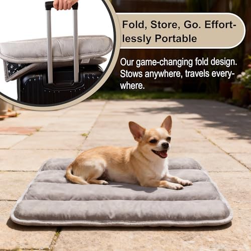 pobopobo Dog Crate Pad, Ultra Soft & Anti-Slip Kennel Mat, Secure Fit for Metal Crates & Dog Cages, Washable Cozy Bed for Small Medium Large Dogs Light Brown, S(23"*14"*1.5")