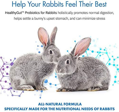 HealthyGut™ Probiotics for Rabbits Dietary Supplement, All-Natural Digestive System Formula (600 Servings)