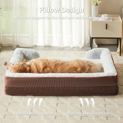 LEXTRO Orthopedic XXL Dog Bed, Washable Dog Beds for Extra Large Dogs