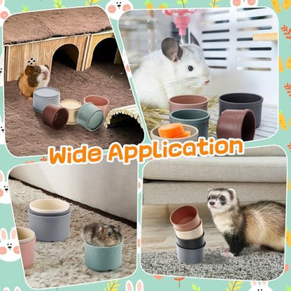 8 Pcs Stacking Cups for Bunny, Multi-Colored Reusable Rabbits Bunny Toys