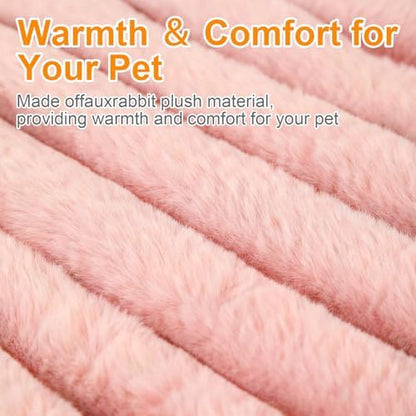 Washable Small Cat Dog Bed,Puppy Bed Cat Beds for Indoor Cats(Pink,M)