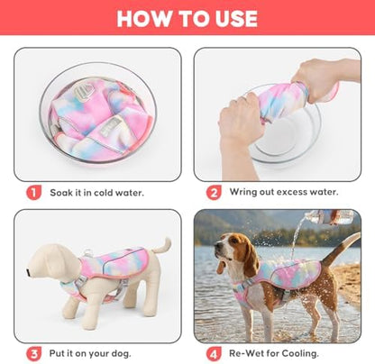 KYEESE Dog Cooling Vest Evaporative Dog Cooler Jacket for Hot Days