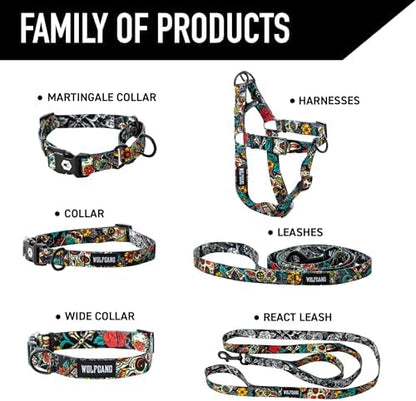 Wolfgang Wide Venture Dog Collar Losmuertos Print Medium