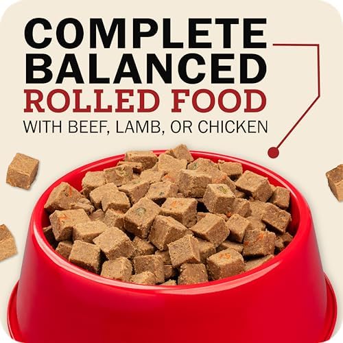 Redbarn Pet Products Premium Rolled Dog Food Lamb Recipe 4 lb 8-Count Soft Semi-Moist High Protein Diet Training Treats Kibble Topper Meal Enhancer for Dogs