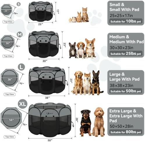 Siedihit Playpen for Extra Large Dog Cat, Dogs Tent Crate Cage
