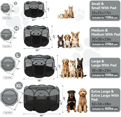 Siedihit Playpen for Extra Large Dog Cat, Dogs Tent Crate Cage