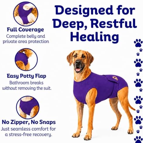 Surgi Snuggly Dog Surgery Recovery Suit, Cone Alternative, Spay/Neuter 2XL