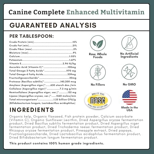 Organic Dog Vitamins, 4 Lb, 180 Scoops