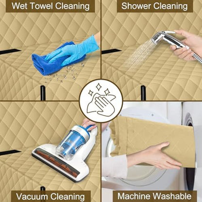 Waterproof Dog Backseat Cover for Cars, Non-Slip Pet Seat Protector, Khaki