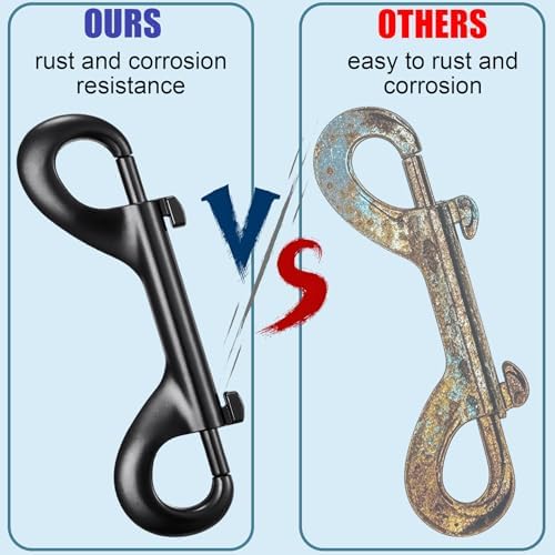 Double Ended Bolt Snaps Hook Zinc Alloy Double Trigger Metal Clips for Hanging Horse Tack Sling Feed Barns Water Buckets Linking Dog Leash Collar Leash Key Chain Horse Feeding Supplies 15 Pieces