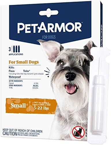 PetArmor Flea & Tick Topical Dogs 5-22 lbs, Fipronil, 3-Month