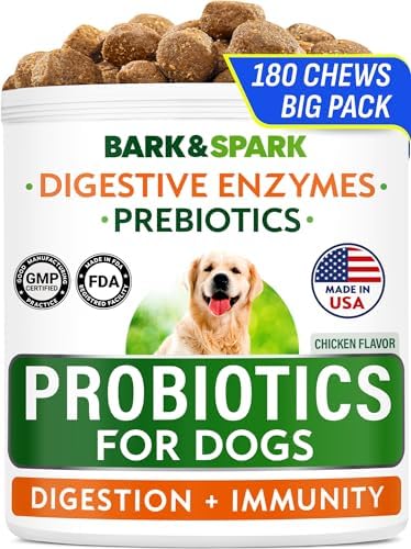 BARK&SPARK Dog Probiotics - Digestive Health Supplement Chews