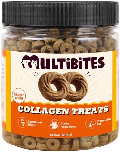9 oz Collagen Treats for Cats Hip Joint Support with Glucosamine