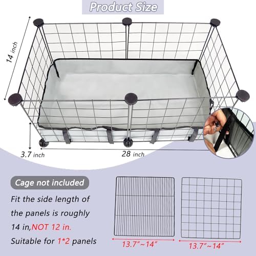 DZWLKJ Guinea Pig Cage Liner Tarp Bottom Waterproof and Washable Base Also for Rabbits, Bunny, Chinchesillas, Hedgehog, Ferrets and Other Small Animals(14x28 inches)