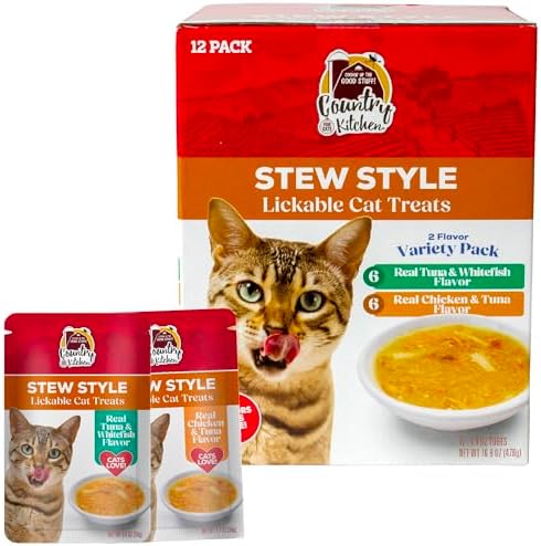 Country Kitchen, Stew Style Lickable Cat Treats, 5 oz. Tubes, 12 Ct