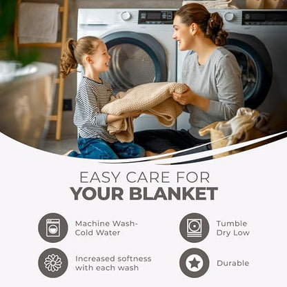Superior Cotton Blanket, Lightweight, Breathable Bedding, California King, Grey