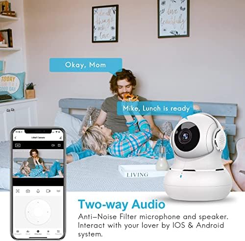 litokam Indoor Security Camera 4 Pack, 360° WiFi Cameras for Home Security, 2K Baby Monitor with Night Vision, Pet Nanny Cam with Motion Detection, 2-Way Audio