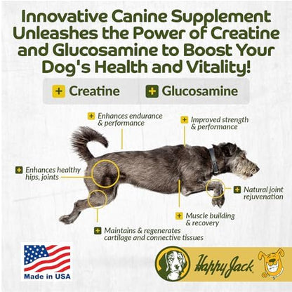 HAPPY JACK Flexenhance Dog Hip & Joint Supplement, 80 Chewable Tabs