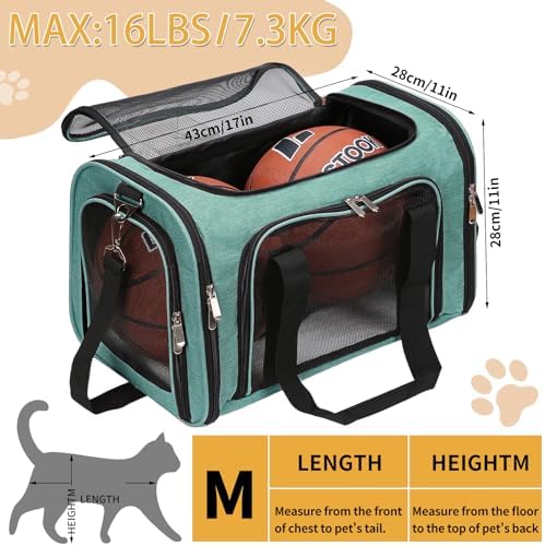 Soft-Sided Cat/Dog/Pet Carrier, Collapsible Pets Travel Carriers