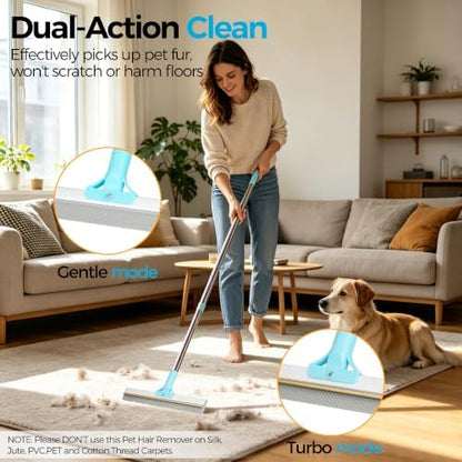 Carpet Rake for Pet Hair Removal Tool,Reusable Hair Remover Broom