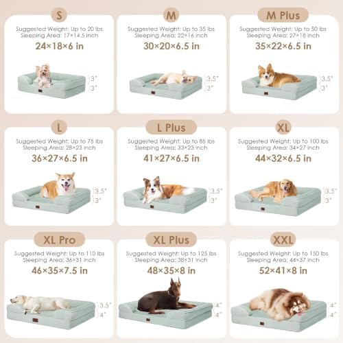 EHEYCIGA Orthopedic XXL Dog Bed, Waterproof Washable XL Big Pet Bed 46"