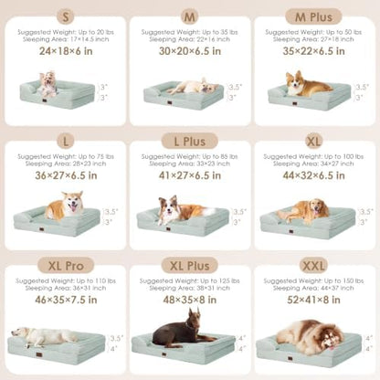 EHEYCIGA Orthopedic XXL Dog Bed, Waterproof Washable XL Big Pet Bed 46"