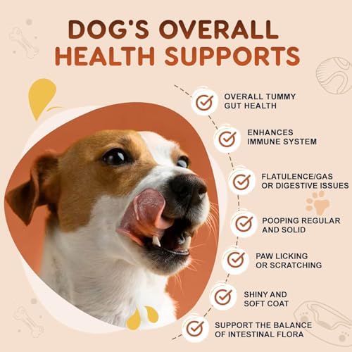 ZEBORA Probiotics for Dogs, Digestive & Itch Relief, 180 Soft Chews