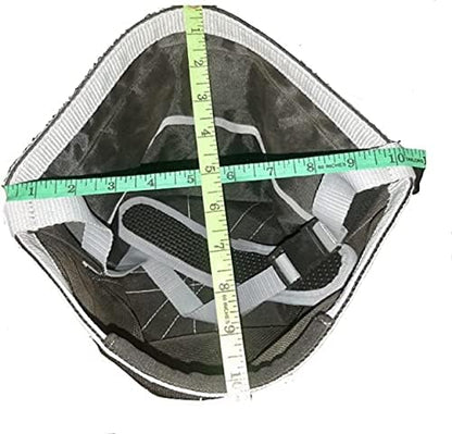 Majestic Ally Horse Feed Bag, Heavy Duty Nylon Mesh Grain Feed Bag, Adjustable Strap with Durable Snap and Elastic Straps, Comfort Neck Pad and Nose Pad- Large (Cob, Black)