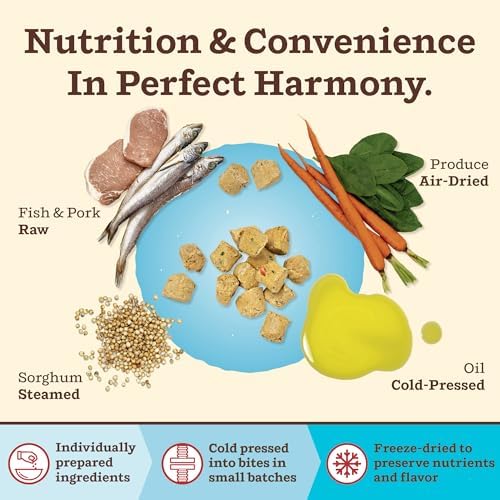 Primal Kibble in The Raw, Freeze-Dried Dog Food, Fish & Pork, 5.4 lb