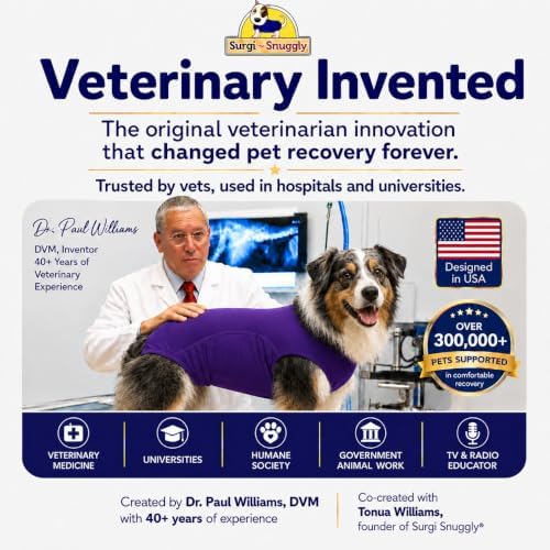 Surgi Snuggly Dog Surgery Recovery Suit, Cone Alternative, Spay/Neuter S