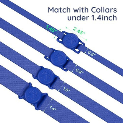 IP68 Waterproof Dog AirTag Holder for Dog Collar, Soft, Stretchy Silicone