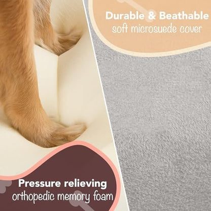 Friends Forever Large Dog Bed Couch, Orthopedic Pet Sofa Memory Foam