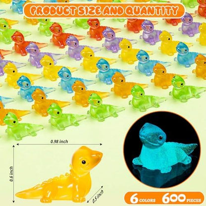 300PCS Luminous Mini Resin Lizards Tiny Glow Lizard Figurines Bulk