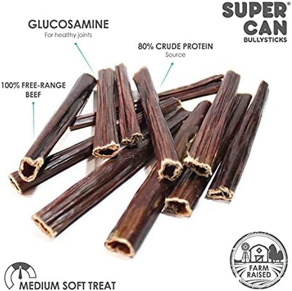 Beef Gullet Sticks for Dogs – 100% Natural Grass-Fed Beef Chews – High Protein, Joint Support with Glucosamine & Chondroitin – Rawhide Free Dental Treats for All Breeds (6-Inch, 8 onz pack)