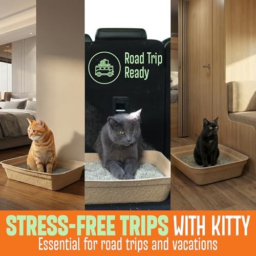 CallieCo Disposable Cat Litter Boxes Large 6 Pack Leak Resistant