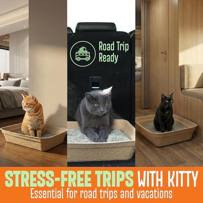 CallieCo Disposable Cat Litter Boxes Large 6 Pack Leak Resistant