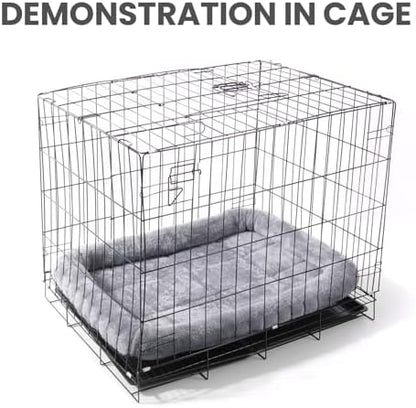 Patas Lague Small Dog Bed Bolster Pet Crate Mat 24''x18'' Navy Blue