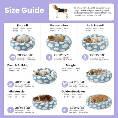 LE SURE Shown on TV Jacquard Donut Cute Small Dog Beds,Pink Taffy 27x27x8in