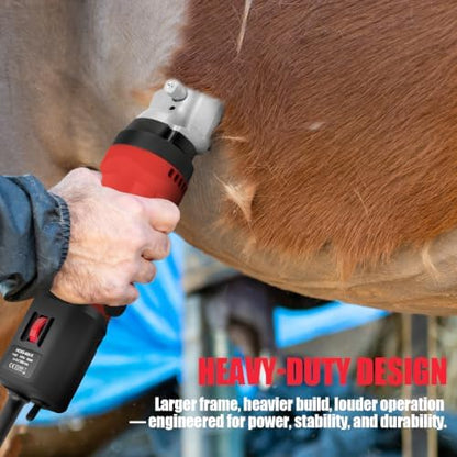 TAKEKIT Horse Clippers, 600W Professional Heavy Duty Horse Body Clippers, 6-Speeds Large Livestock Clippers for Body Clipping Horse Equine Cattle and Thick Coat Animals