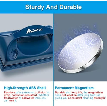 DaToo Aquarium Mini Magnetic Scrubber Scraper Small Fish Tank Cleaner Nano Glass Aquarium Cleaning Tools with Super Strong Magnet (Standard)