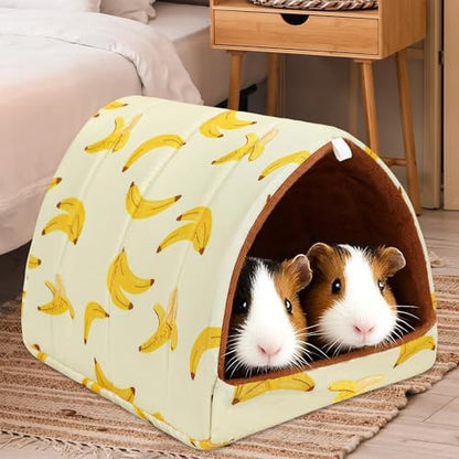 UPINS 2 Pack Guinea Pig Bed,Guinea Pig Hideout