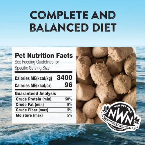 Northwest Naturals Freeze-Dried Whitefish Cat & Kitten Food – Bite-Sized Nibbles, Healthy, Limited, Human-Grade Ingredients, All-Natural, High-Protein Raw Diet, Complete & Balanced, Grain-Free – 11 oz