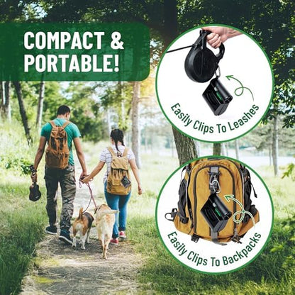Small Pet Select Pooper Scooper, Dog Poop Scoop w/Bags for Pet Waste, Portable Design with Leash Clip and Bag Dispenser