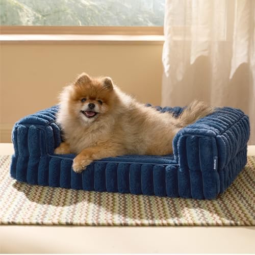 Bedsure ComfyFleece™ Memory Foam Orthopedic Small Dog Bed with Sides 24"
