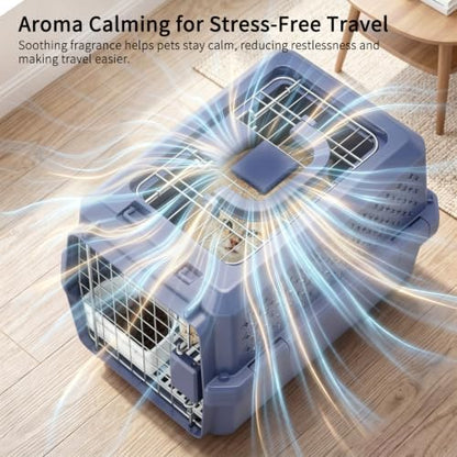 RIZZARI Travel Crate Small Dog Carrier: Secure Door Portable Handle Design