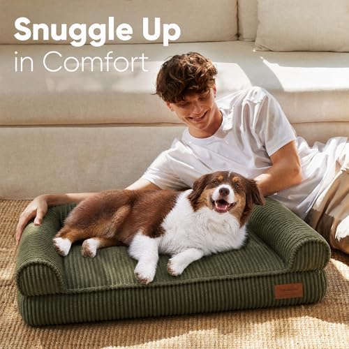 FUKUMARU Cute Dog Bed, Thickened Orthopedic Dog Sofa, Waterproof&Washable
