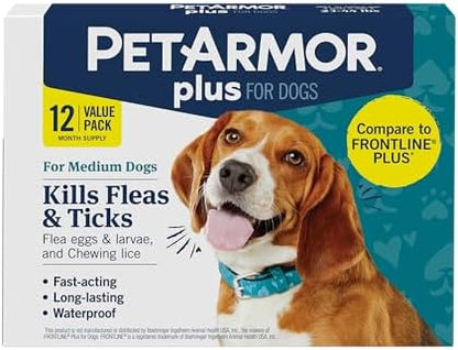PetArmor Plus Flea & Tick Topical Dogs 23-44 lbs, 12-Month