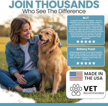 Dog Multivitamin Powder – 12-in-1 Formula with Probiotics, 5.4 oz